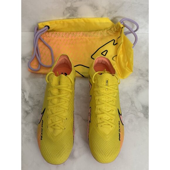 Nike Zoom Vapor 15 Elite FG Soccer Cleats Yellow DJ4978-780 Men’s Sizes main image 4